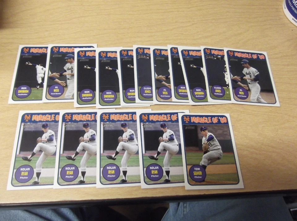 LOTE DE (18) INSERTOS 2018 TOPPS HERITAGE BASEBALL MILAGRO OF '69 CON NOLAN RYAN Foto 1 de 1