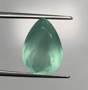 Awesome Natural High Quality Aquamarine Green  Faceted  Cut Pear Shape 11x16 MM - Picture 1 of 20