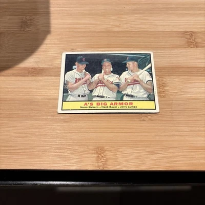 1961 Topps # 119 A’s Big Armor Siebern /Bauer/Lumpe Vg - Image 1 of 4