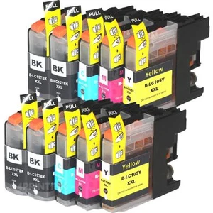 10er Pack LC107 LC105 XXL Tinte Tinte für Brother MFC-J4310DW, MFC-J4410DW mit CHIP - Bild 1 von 1