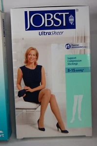 Neu Jobst "Honey" Stützschlauch klein ultratransparent Oberschenkel 15-20 mmHg geschlossene Zehe - Bild 1 von 2