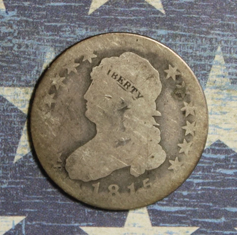 1815 CAPPED BUST SILVER QUARTER COLLECTOR COIN, FREE SHIPPING Cover