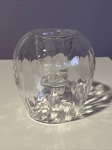 Vintage Blown Glass Candle Holder Votive 5.25" H Like Princess House Optic - Picture 1 of 9