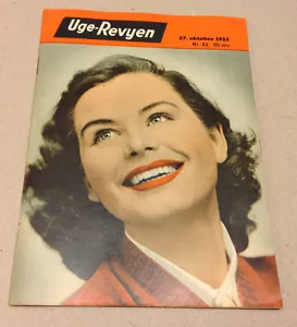 MAJ-BRITT NILSSON FRONT COVER + COAT ADD BACK COVER VINTAGE Danish Magazine 1953 - Picture 1 of 3