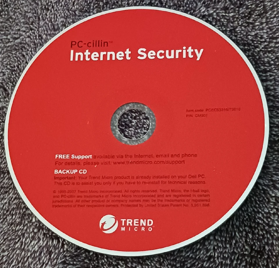 Trend Micro PC-cillin Internet Security CD-Rom Computer Software Disc - Image 1 of 1