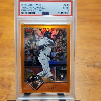 2023 Topps Archives Yordan Alvarez #243 Orange Hot /15 - Image 1 of 3