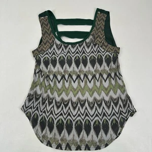Miss Me BUCKLE Women's Green  Beaded Sleeveless Lightweight Tank Top Size S - Picture 1 of 5