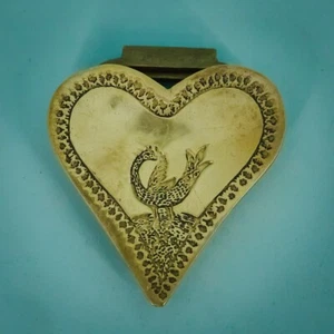 Mottahedeh Design Messing Vogel geätzt Klappdeckel Schmuck Pillendose Behälter Dekor - Bild 1 von 5