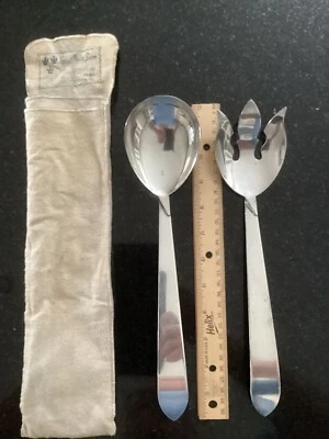 JUEGO DE SERVIR ENSALADA PLATERÍA TRES CORONAS DE COLECCIÓN TENEDOR Y CUCHARA Foto 1 de 4