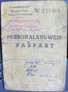 Original AUSWEIS-PASSPORT issued by German administration in occupied Belarus. - Picture 1 of 3