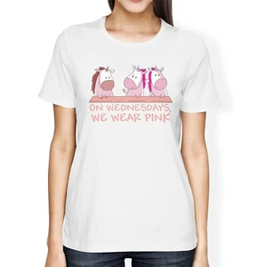 1Tee Damen T-Shirt Loose Fit Einhörner - Mittwochs tragen wir rosa - Bild 1 von 15