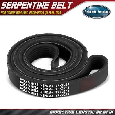 Correa Serpentine 88,61" para Dodge Ram 1500 2002 2003 V8 5,9 L GAS OHV 53032307AC Foto 1 de 4