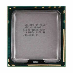 Matching pair Intel Xeon X5687 CPU 4-Core 3.6 GHz 12 M SLBVY LGA 1366 Processor - Picture 1 of 1