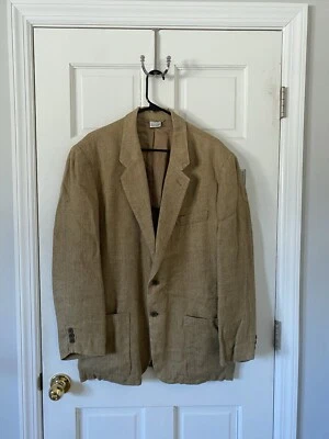 Claiborne Men’s Blazer 42R Beige Vintage Formal Suit Jacket - Image 1 of 4