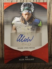 2022 Sage Aspire Red Alex Wright #ASP-AW Rookie Auto RC- Browns