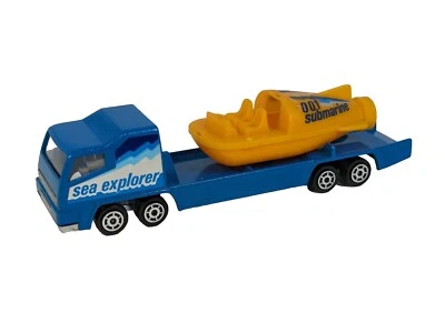 Majorette Deep Sea Explorer Transporter 370 Submarine Semi France 1/100 Cast Vtg - Image 1 of 4