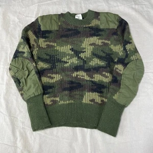 Barbour Maglione Uomo 44 Large L Verde Lana Mimetica Made in England Caccia - Foto 1 di 14