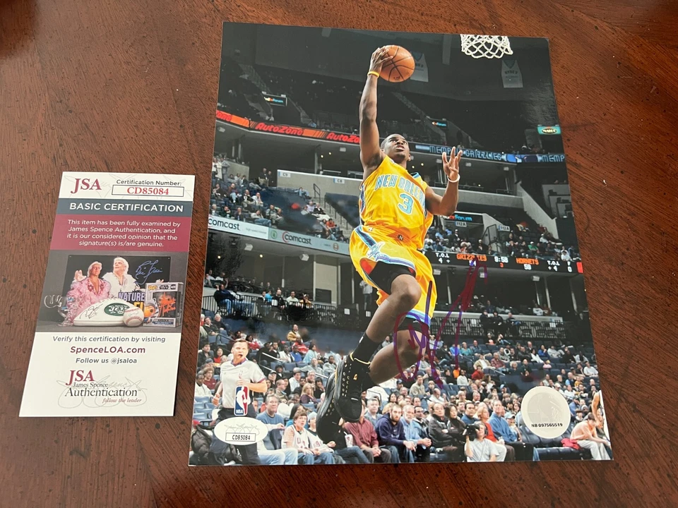 克里斯·保罗签名篮球 8 x 10 签名全新奥尔良队 JSA 正品证书 — 第 1/1 张图片