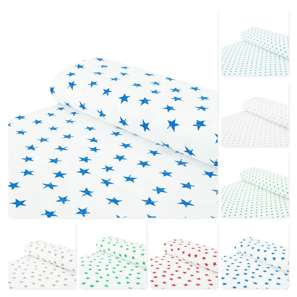 Baumwoll - Sweat dünner Sommersweat Sterne - Meterware ab 25 x 150 cm - Nähen - Bild 1 von 1