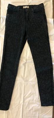 ZARA Kids Girls size 11-12 (152 cm) Leopard print Skinny Jeans Adjustable waist - Image 1 of 4