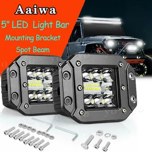 2x 5inch 260W LED Work Lights Offroad Combo Pods Fog Truck Flush Mount Driving - Picture 1 of 12