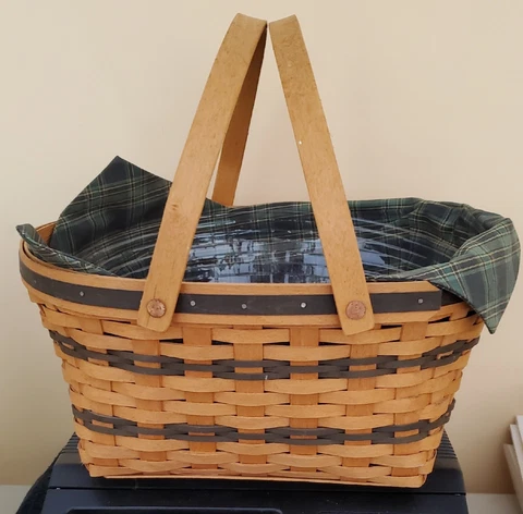 ORIGINAL 1996 LONGABERGER COMMUNITY BASKET TRADITIONS COLLECTION LINER & INSERT Cover