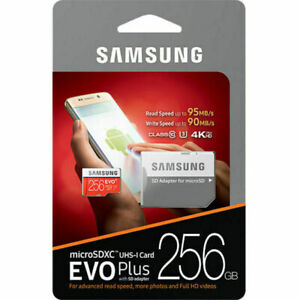 256GB Micro SD card Memory Card Samsung Pro Evo Plus Class10 + Adapter SAMSUNG