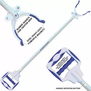 36" Pick Up Tool with 2 Heavy-Duty Magnets Grabber Buddy Reacher / Rubber Tips - Picture 1 of 8