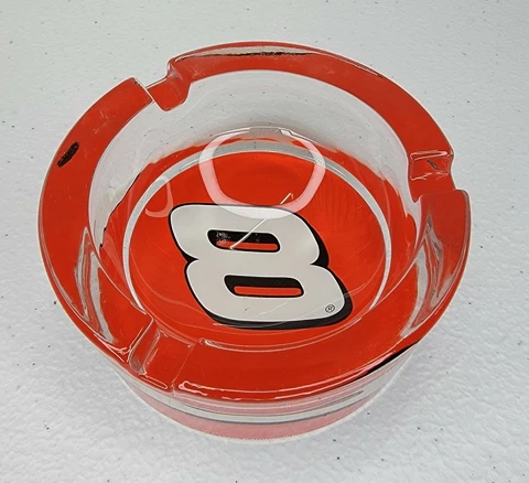 2007 NASCAR Dale Earnhardt Jr. 8 Glass Ashtray - 3.5 in FSO Smokers Only EUC Cover