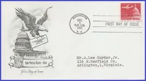 USA3 #C64 ADDR ARTMASTER FDC Plane & Capitol - Picture 1 of 1