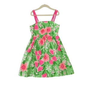 Lilly Pulitzer Girl's Little Lottie Everything Nice Sleeveless Strapy Dress 8 - Picture 1 of 7
