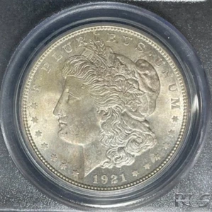 Dólar de plata Morgan 1921 ~ PCGS MS 64 ~HERMOSA MONEDA ~ REF#4827 - Imagen 1 de 4