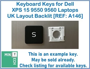 Keyboard Replacement Keys for Dell XPS 15 9550 9560 Laptops UK Layout Backlit - Picture 1 of 8