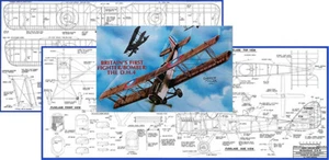 Model Airplane Plans (RC): de Havilland DH-4 68½" 1/8 Scale for .40-.60 Engine - Picture 1 of 6