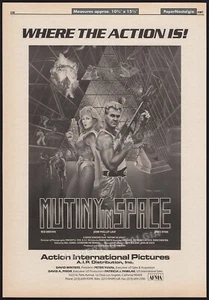 SPACE MUTINY - Original 1987 Trade AD / poster_ Reb Brown _ Cissy Cameron_ MST3K - Picture 1 of 1