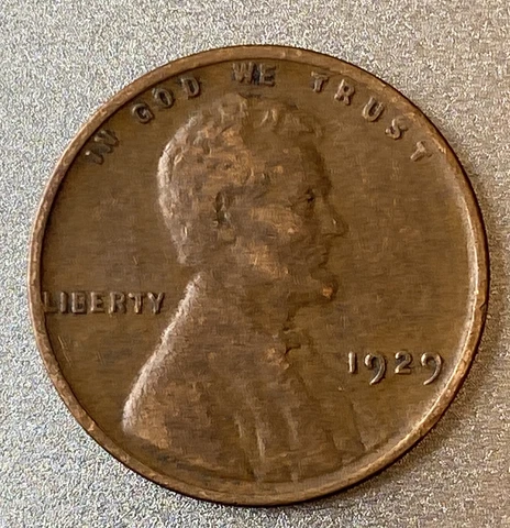 Fine 1929 Lincoln Wheat Cent Philadelphia Mint Penny 1c Exact Coin Pictured B2 Cover