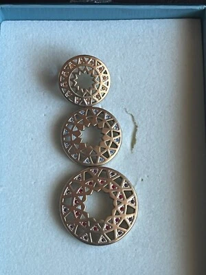 Pierre Lang 2-teiliger Anhänger golden farbige Steinchen TOP - Bild 1 von 2