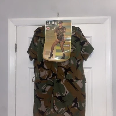 Vintage G.I. Jane Costume Fancy Dress 2004 M  Rare new army girl sexy outfit - Image 1 of 4
