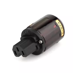 IEC C13 / C15 Female Connector HiFi Amplifier DAC Mains Power Cable Plug Adapter - Picture 1 of 5
