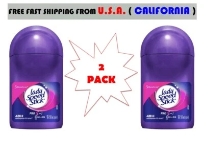 Lady Speed Stick PRO 5 EN 1 Desodorante Antitranspirante Roll On 50 Ml Paquete de 2 Foto 1 de 4