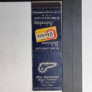 Pan American World Airways Vintage 1940s Chiclets Design Matchbook - Picture 1 of 3