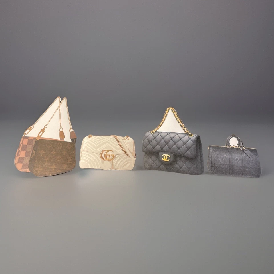 Luxury Fashion Designer Handbag Shoulder Bag Stickers 4pc - Image 1 of 1