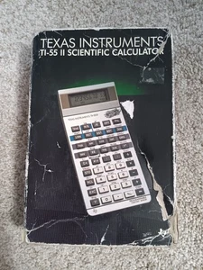 Calcolatrice scientifica vintage Texas Instruments TI-55 II con manuale scatola originale - Foto 1 di 12