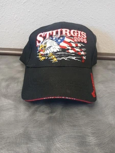 2006 66th Sturgis Black Hills Motocicleta Bicicleta Rally Gorra Ajustable Hombres Negro - Imagen 1 de 11