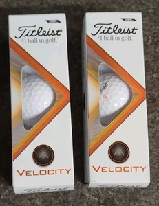 2 NEW TITLEIST VELOCITY GOLF BALLS White , Each SLEEVE Has 3 BALLS, 6 Total - Picture 1 of 4
