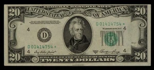 FR 2060-D* $20 1950 A Federal Reserve Note US - Star Note - SKU-CA1397 - Picture 1 of 2