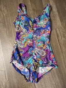 Traje de baño Maxine of Hollywood para mujer talla 12 cachemir de una sola pieza - Imagen 1 de 5