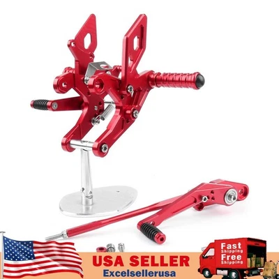 Adjustable Rearsets Foot Rest Pegs Rear Set Fit For Honda CBR500R CB500F 16-17 R - Image 1 of 4