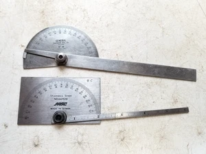 GENERAL No. 18 & MSC 647519 Stainless Steel Protractor Machinist Gauge Tool - Picture 1 of 2