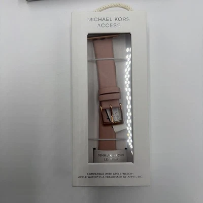 Michael Kors Logo Pink Leather 38/40mm Band for Apple Watch MKS8004 (Z3-A5) - Image 1 of 4